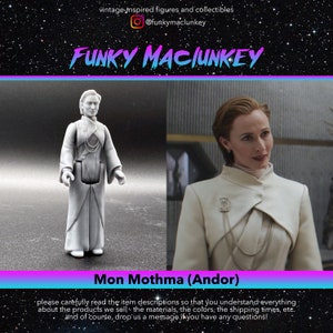 Figura de acción personalizada de Star Wars de estilo vintage de Mon Mothma (Andor)