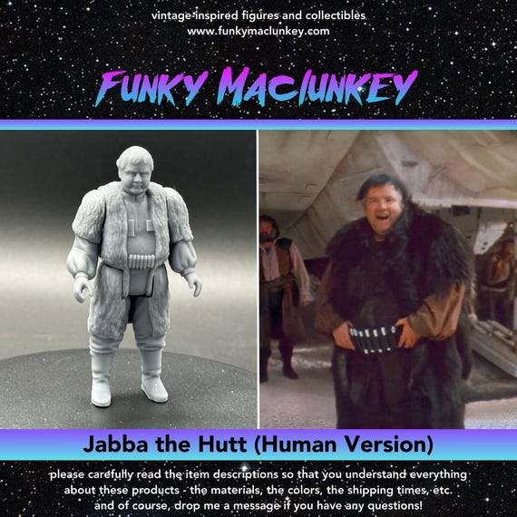 ヴィンテージスタイルのスターウォーズジャバ・ザ・ハット（人間