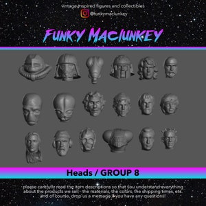 Vintage Star Wars Heads GROUP 8