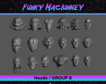 Vintage Star Wars Heads GROUP 8