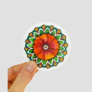 Autocollant mandala fleur par Mammbodo
