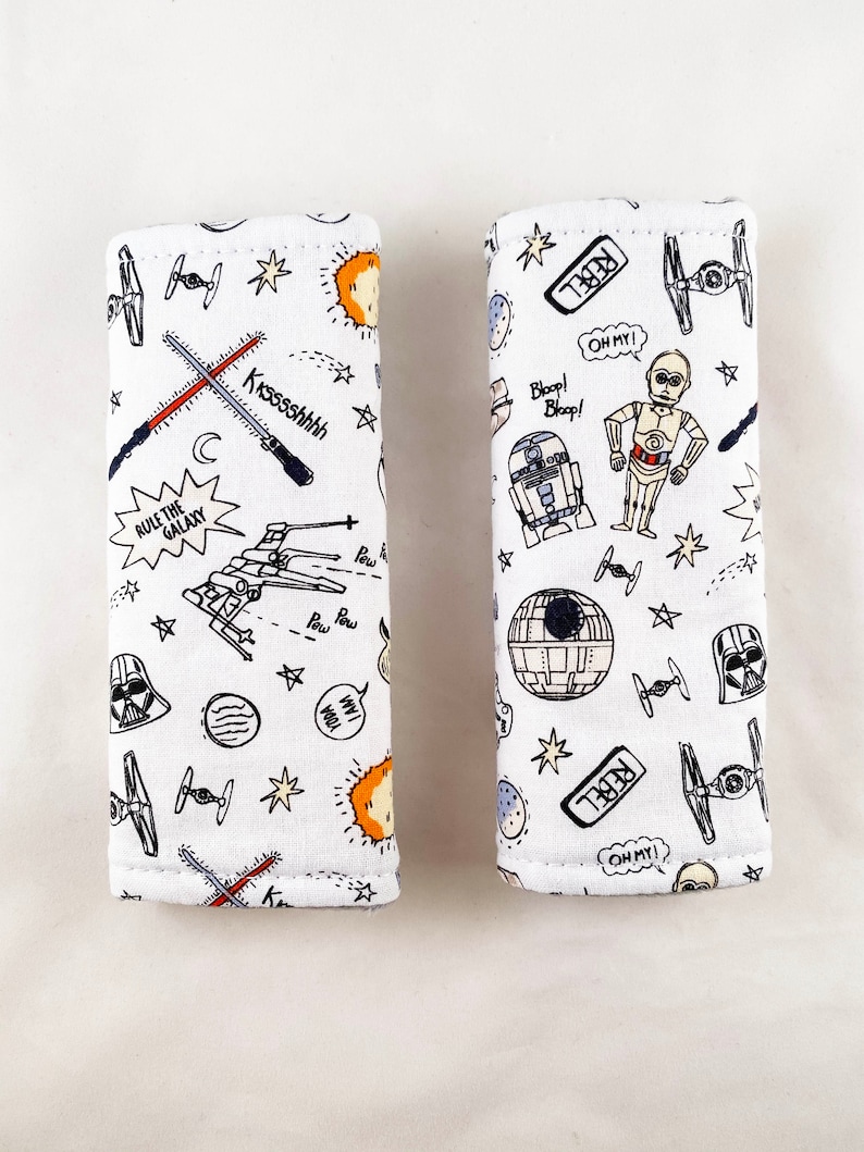 Car Seat Strap Covers Reversible Gender Neutral Star Wars Etsy