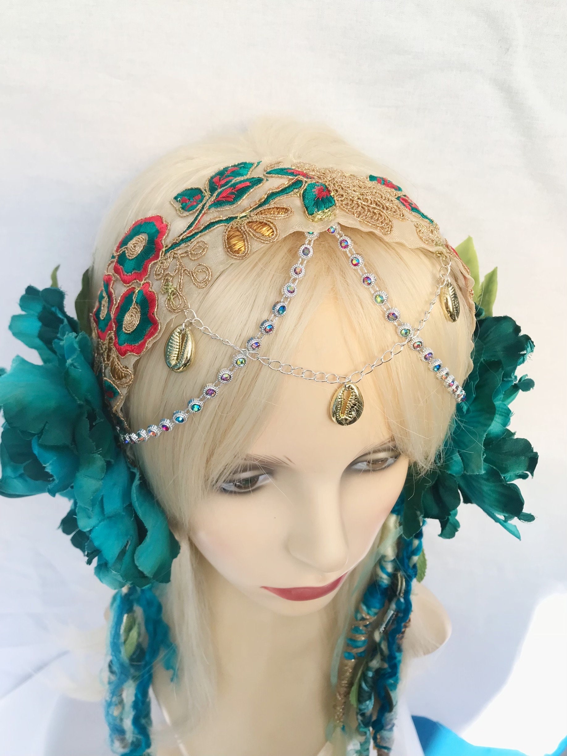 Burning Man / Festival / Fairy Handmade Hair Accessory Forest Fairy Headdress Flower Crown Burning Man Hair Band  main image 3