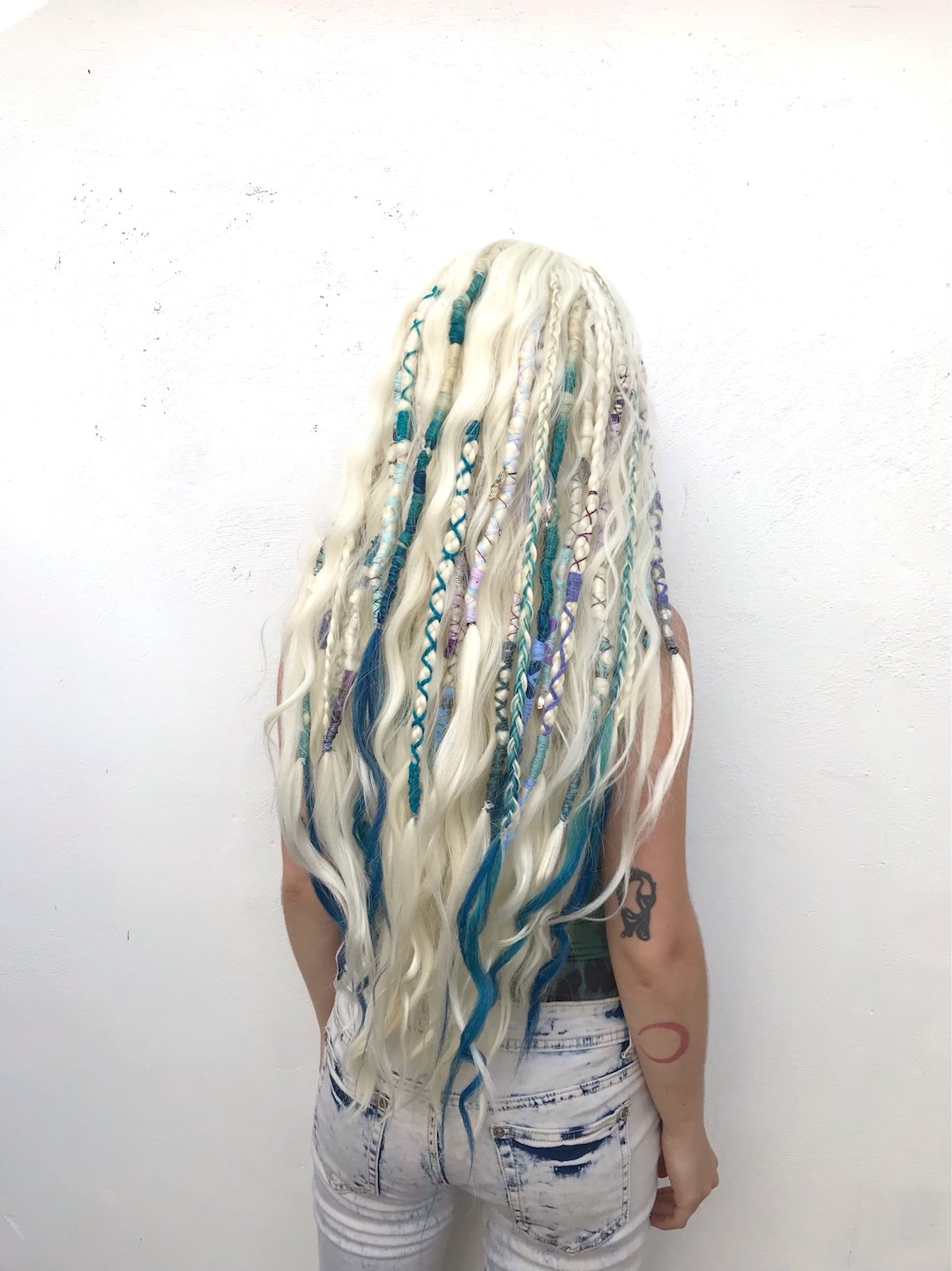 Dreadlock Blonde Weave (MADE TO ORDER) Lace Front Wig Wavy Costume ...