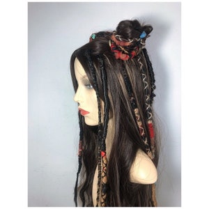 Dreadlock Weave Dreadlock Wig Wavy (MADE TO ORDER) Costume Synthetic hair Burning man stage wear Cosplay boho festival pirate Boho witchy