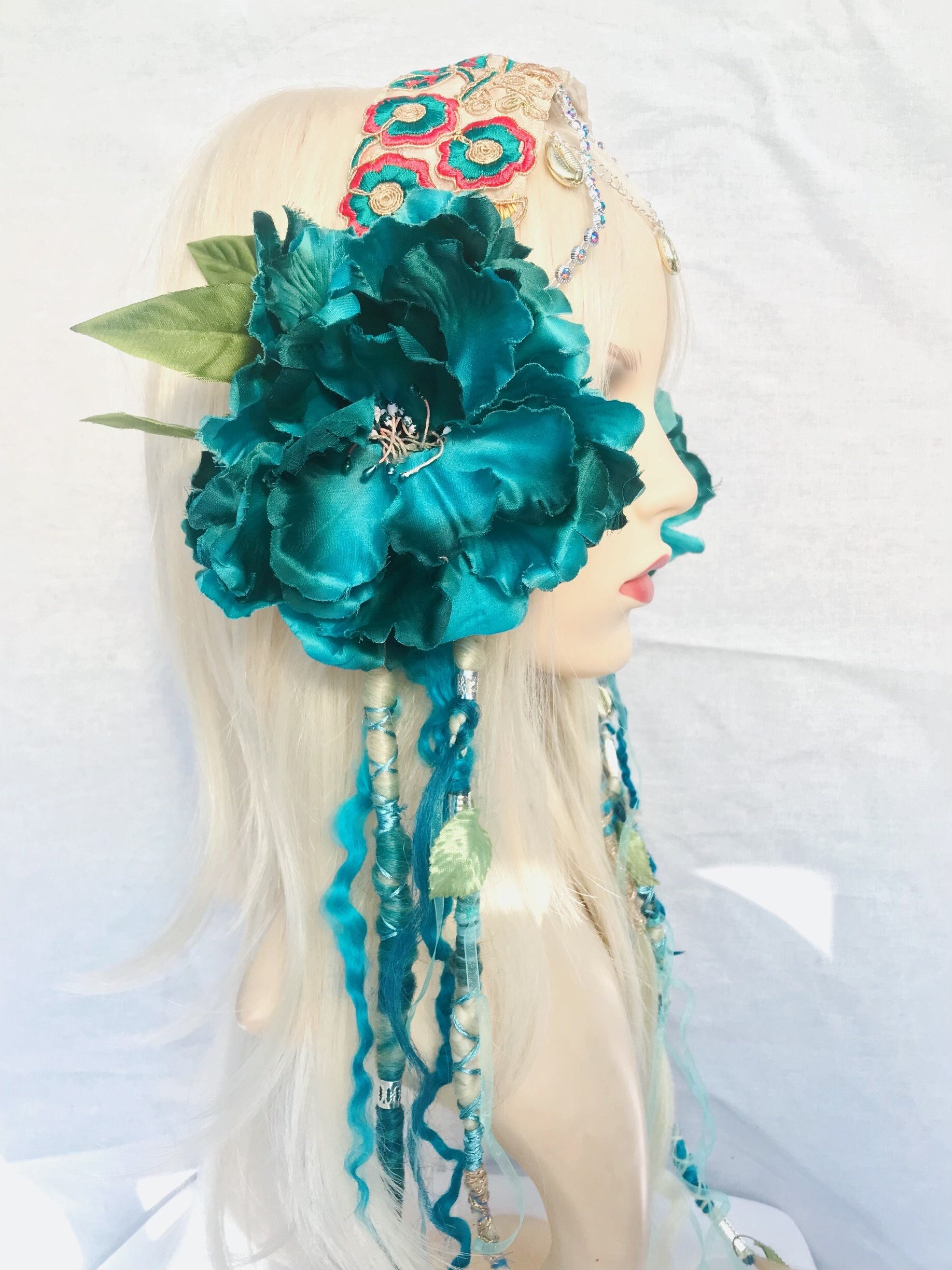 Forest Fairy Headdress Flower Crown Burning Man Hair Band 