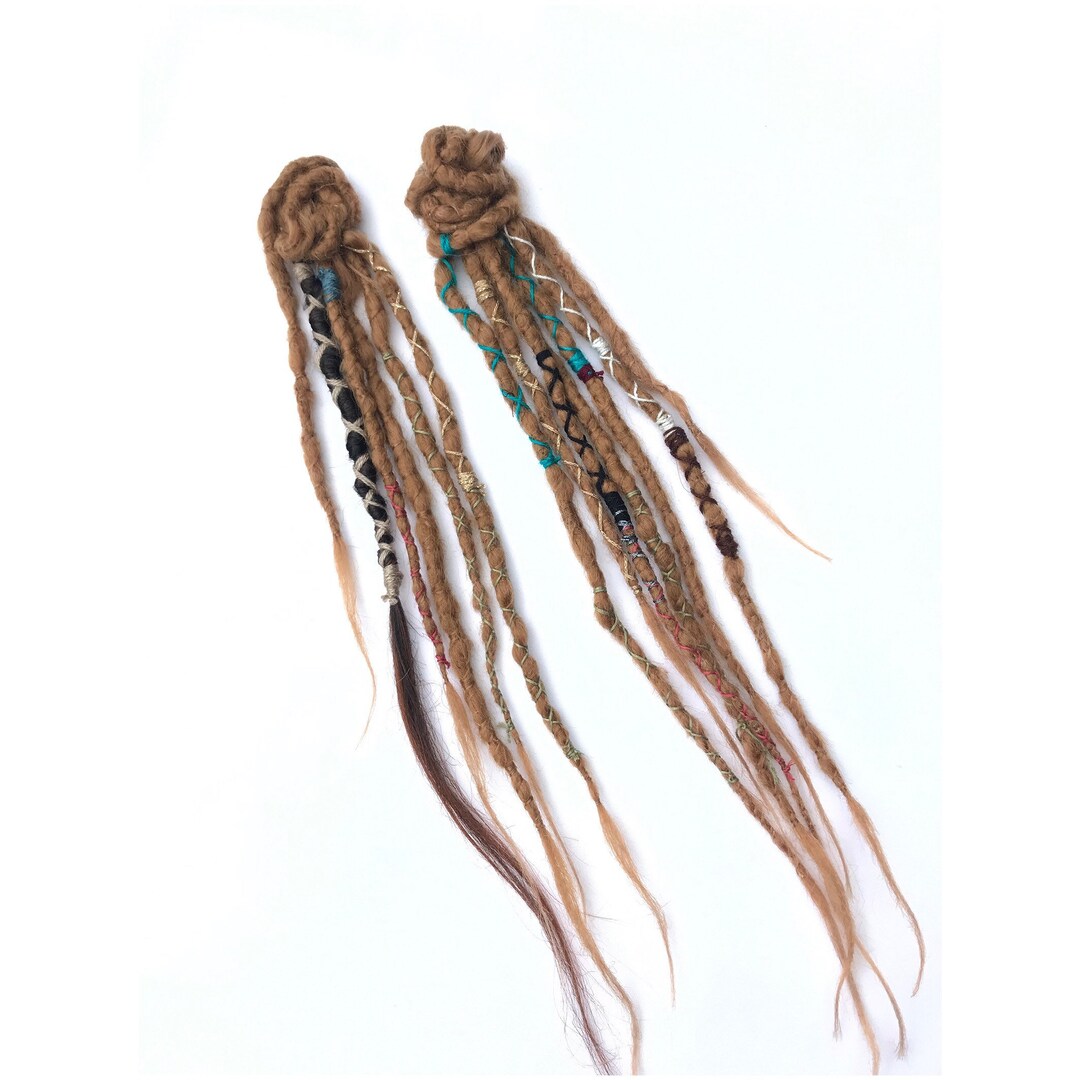 Blonde Dreadlocks Hair Extentions Dreads Faux Locs Synthetic Hair Piece Hippy Boho Burning Man