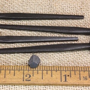 3&quot; Rosehead nails, 6 pieces, 3 inch decorative square hand forged look wrought iron Spike antique rustic look ~6*140.8