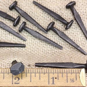 1 1/2 inch Rosehead nails, 10 pieces, 1.5&quot; decorative square hand forged look wrought iron antique rustic look ~10*140.5