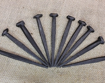 3&quot; Rosehead 10 Nails HEAVY Spikes Square Wrought Iron Vintage Decorative Look~10*140.8