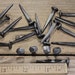 20 Rose head nails, 1 1/2" inch long, square forged wrought iron antique decorative rustic look, 1.5 ~20*140.5