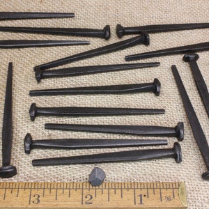 3&quot; Rosehead nails, 20 pieces, 3 inch decorative square hand forged look wrought iron Spike antique rustic look ~20*140.8