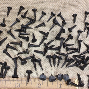 5/8&quot; Rosehead nails Tacks, 100 pieces, 5/8 inch decorative square hand forged wrought iron antique rustic look ~100*140.3