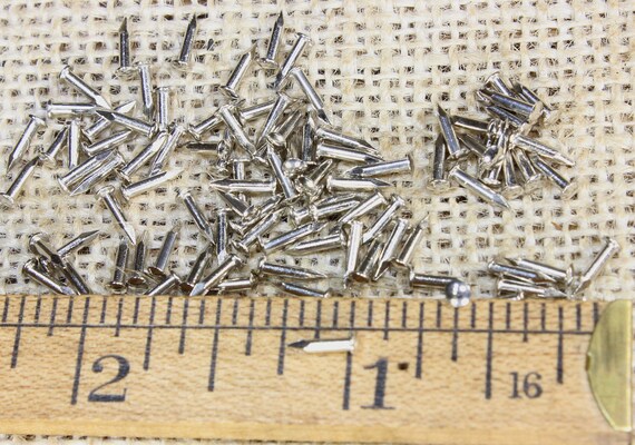 1/4” Nickel on Brass Nails: 25 pieces 18 gauge Escutcheon pins Brad USA made! small head .25 inch ~25*124.1