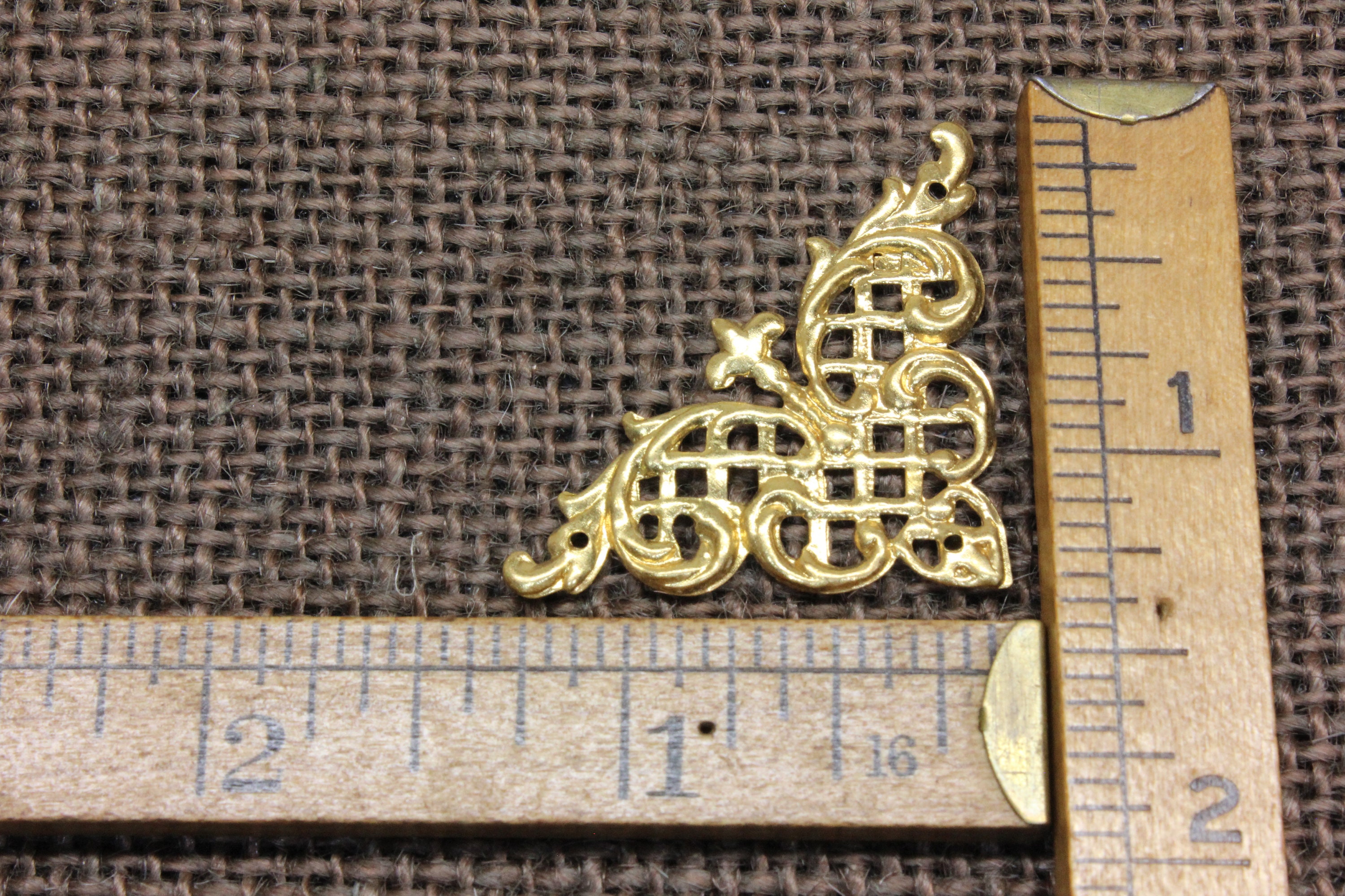 4 old decorative Solid Brass Corners Picture Frame antique Etsy