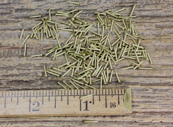 1/4 Solid Brass Brad Nails 100 Pieces 