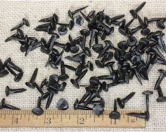 5/8" Rosehead nails Tacks, 50 pieces, 5/8 inch decorative square hand forged wrought iron antique rustic look ~50*140.3