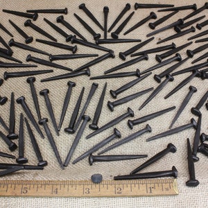 2&quot; Rosehead nails, 100 pieces, 2 inch decorative square hand forged look wrought iron Spike antique rustic look ~100*140.6