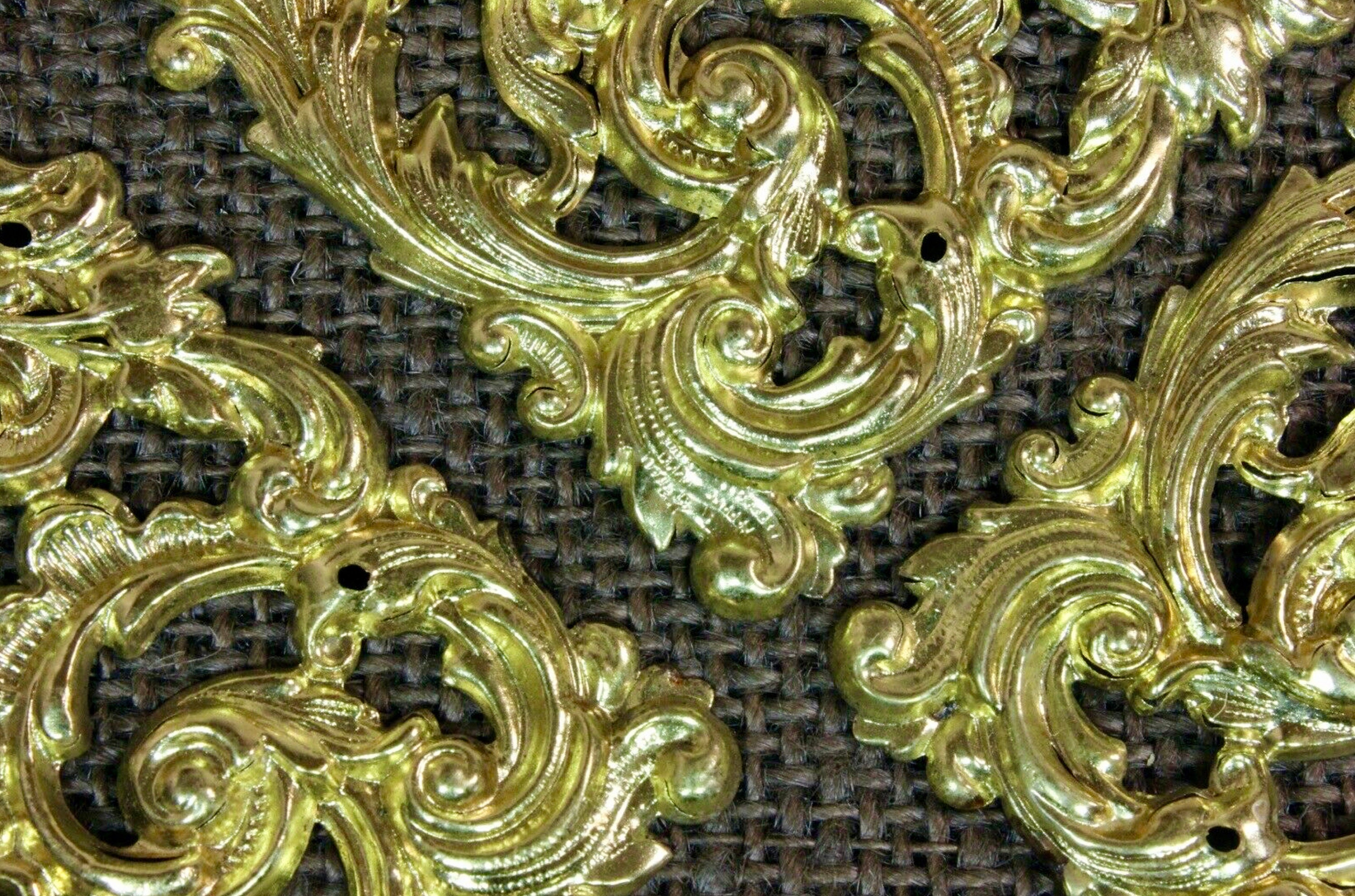 4 Old Decorative Brass Corners Picture Frame Clock 3.75 Etsy