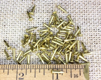 3/8 ”Braun Messing Nägel: 50 Stück, großkopf 1,2 mm Rosettenstifte aus den USA! 3/8 Zoll ~50*121.2