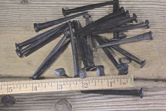 2 1//2/" Rose head 10 nails antique square wrought iron vintage rustic Decorative