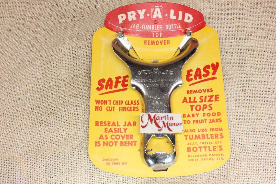 Pry A Lid Canning Jar Bottle Top Opener, First Quality, Vintage New Old