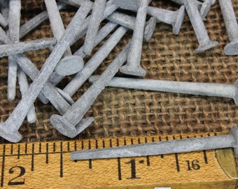 Clavos cuadrados viejos de 1 1/2": 50 piezas de listones de yeso para caja de tejas vintage de la década de 1880 galvanizados ~ 50 x 200