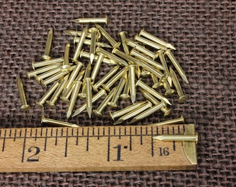 1/2 Zoll Messing Nägel: 50 Stück, großkopf Brads 1,2 mm Rosettenstifte aus den USA! 1/2 Zoll ~50*121.3