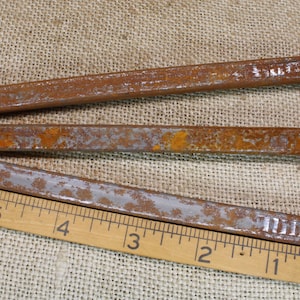 6 1/4” Spikes SQUARE NAILS 3 old vintage Large raised Head rosehead Crucifixion ~3*200