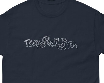 Arte de línea continua: Retratos minimalistas abstractos de comunidad/unidad (diseño 2) - Camiseta clásica unisex