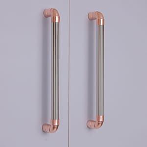 Küchentürgriff aus Kupfer und Chrom | Kupfer Schubladengriff ** Versand am nächsten Tag **