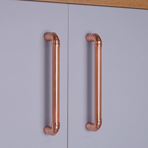 Industrial Chic Copper Kitchen Door Handle Copper Drawer Etsy UK