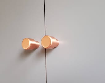 Fluted Copper Drawer Or Door Knobs | Copper Handles And Knobs | Flute Copper Knobs | Copper Door Knobs