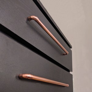 Modern Copper Door Pull, Kitchen Door Handle, Copper Drawer Handle