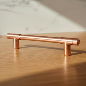 Handgemachter Schrankgriff aus Kupfer - 12 mm Durchmesser Rustikaler Schubladenknauf, UK