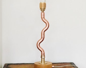 Swerve Copper Table Lamp | Table Light | Beside Lamp | Mood Lighting | Desk Light