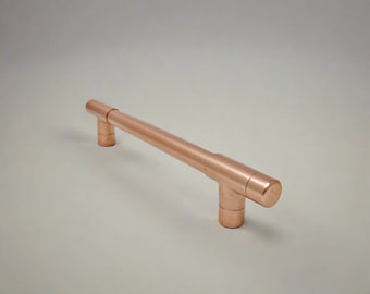 Handmade Copper T Bar Handle - Kitchen Cabinet Hardware (15mm)