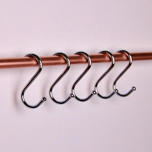 Chrome Kitchen Utensil Hooks | S Hooks | Pot And Pan Hooks | Kitchen Pot Hooks