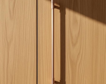 Bare Copper T Bar Handle 22mm Diameter: Kitchen Cabinet Door Pull