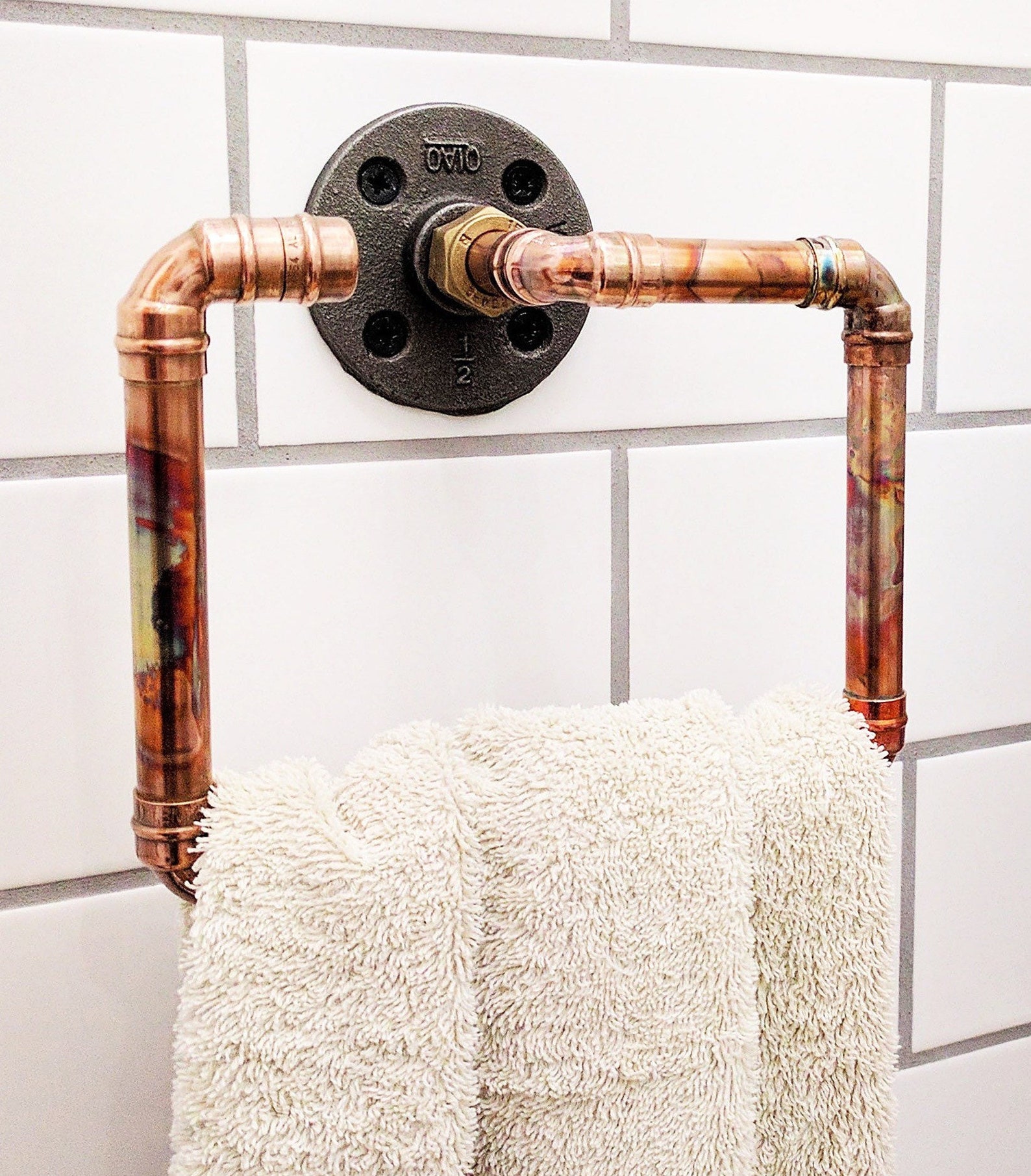 Copper Hand Towel Holder Cloakroom Towel Rail Towel Rack Etsy UK