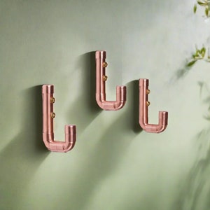 Handcrafted Copper Wall Hook: Modern Robe, Coat, and Towel Hook