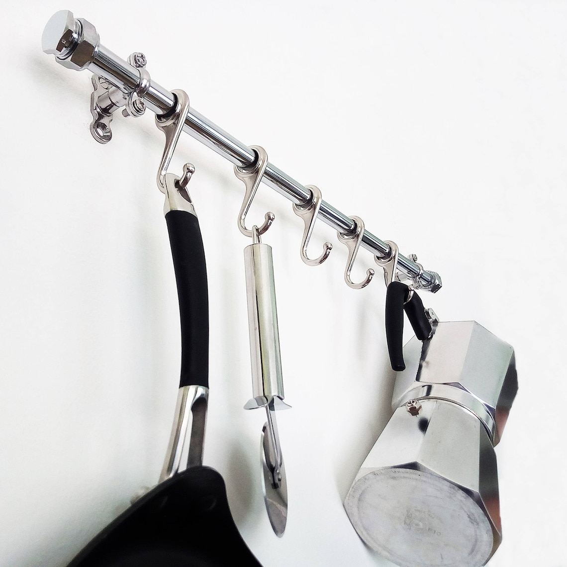 Chrome Kitchen Utensil Rail Utensil Holder Kitchen Utensil Etsy UK