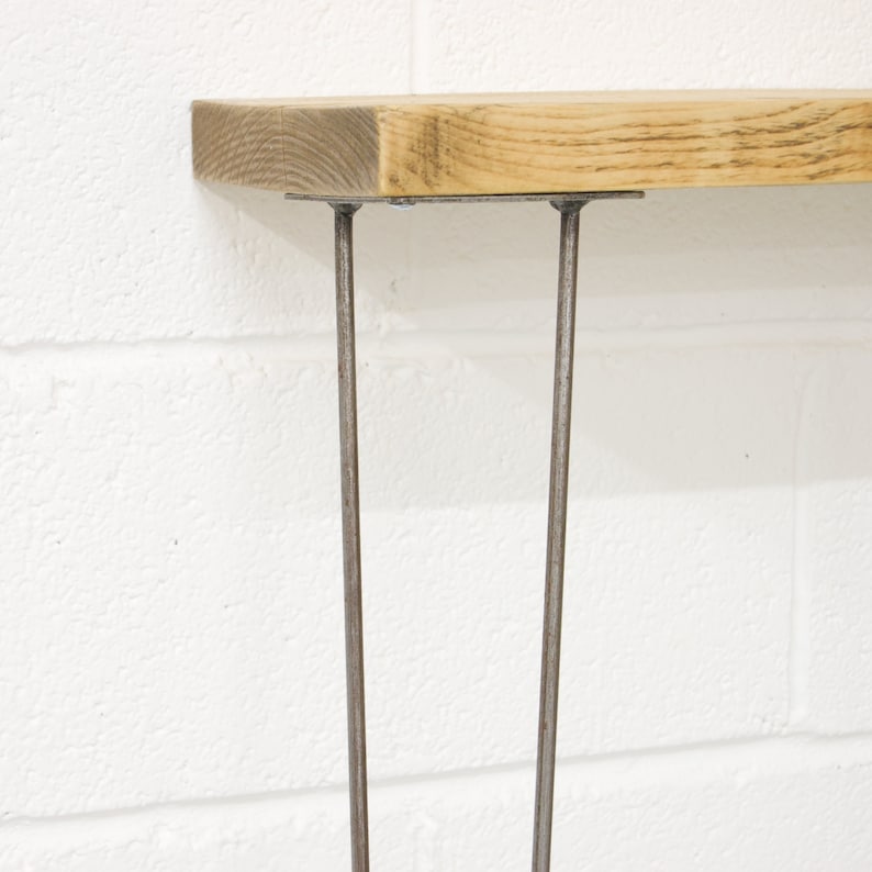 Narrow Console Table With Hairpin Legs Wooden Rustic Hallway Etsy Australia