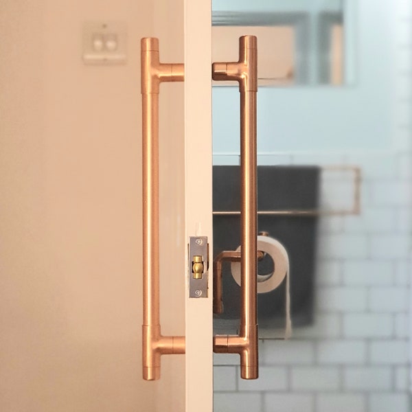 Copper Door Handles | Internal Door Handles | Barn Door Handles | Entrance Door Handles