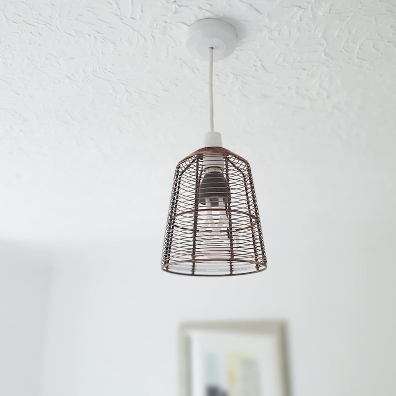 Bell Cage Retro Pendant Hanging Light Shade | Bird Cage Light Shade | Metal Wire Light Shade