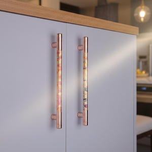 Tirador en T de cobre antiguo / Tirador artesanal para gabinete y cajón / 12 mm, 15 mm y 22 mm