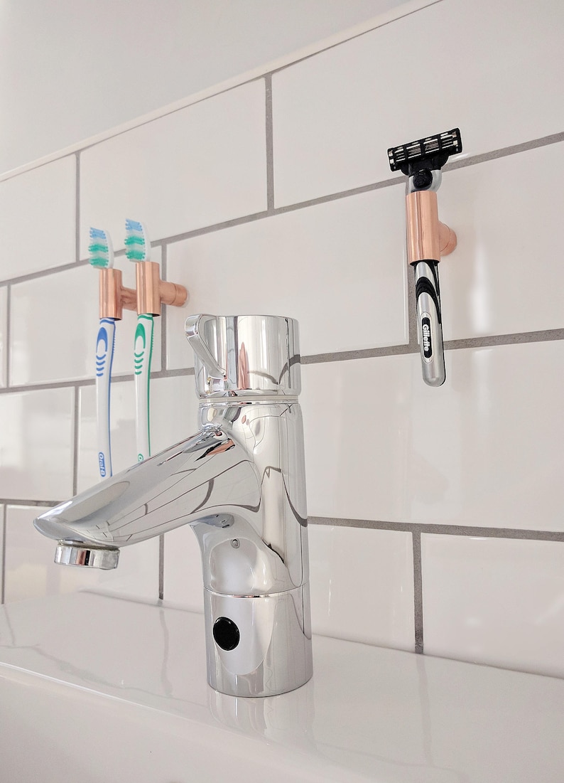 Copper Toothbrush Holder & Razor Holder image 3