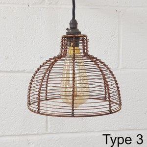 Bell Cage Retro Pendant Hanging Light Shade | Bird Cage Light Shade | Metal Wire Light Shade