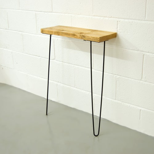 Narrow Console Table With Hairpin Legs Wooden Rustic Hallway Etsy