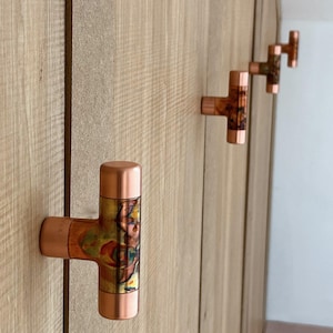 Handcrafted Antique Copper Kitchen Knob: Yorkshire Cabinet Hardware